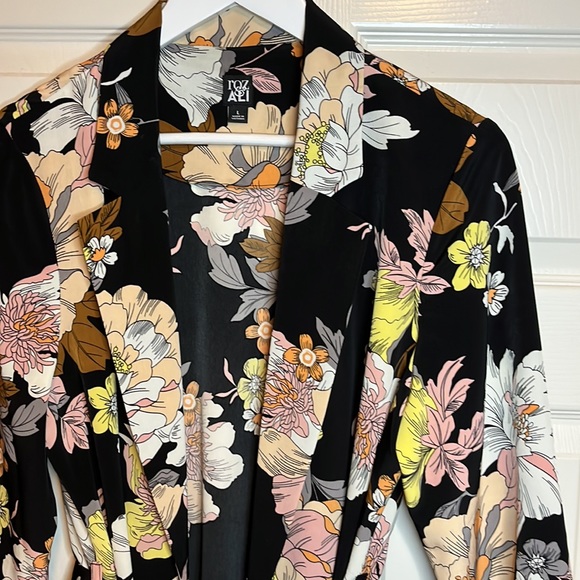 Floral and polka dot mix print kimono duster - Picture 7 of 7